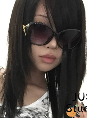 千禧年蝶形时髦墨镜女Y2K复古