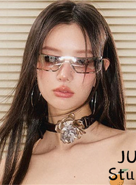甜酷辣妹金属欧美太阳镜2023新款