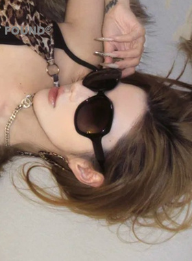 韩系大框黑色复古遮阳太阳镜女