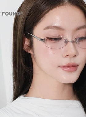 无框椭圆遮阳太阳镜韩版时髦