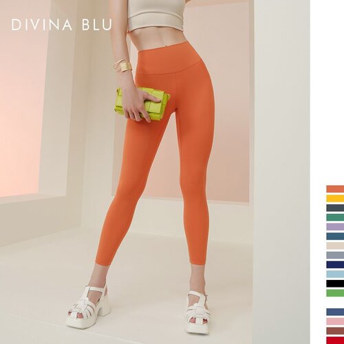 DIVINA BLU瑜伽九分裤女高腰裸感专业瑜珈裤子外穿无痕提臀紧身裤 - 图1