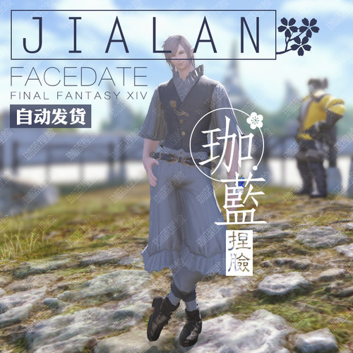 【珈蓝】最终幻想14 ff14捏脸数据脸型 精灵族男精 黑影异瞳 南莫 - 图2