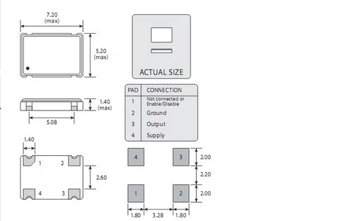 有源贴片晶振 OSC 5*7 5x7 5070 100MHZ 125M133M 150MHZ高频进口 - 图1