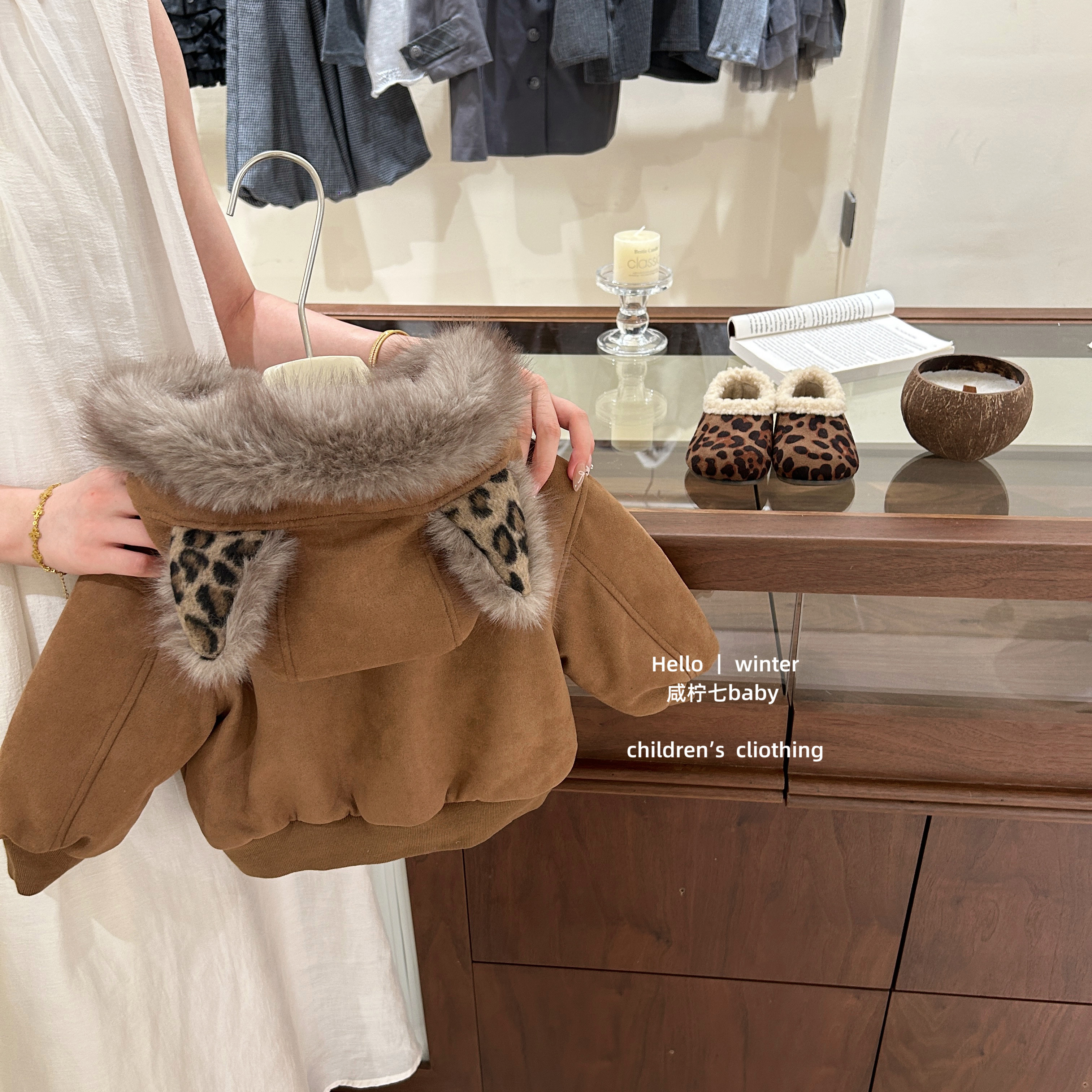 【咸柠七】小恶魔豹纹！原创女童超萌加绒加厚外套秋冬保暖连帽衫,淘宝优惠券,粉丝福利购,淘宝优惠卷