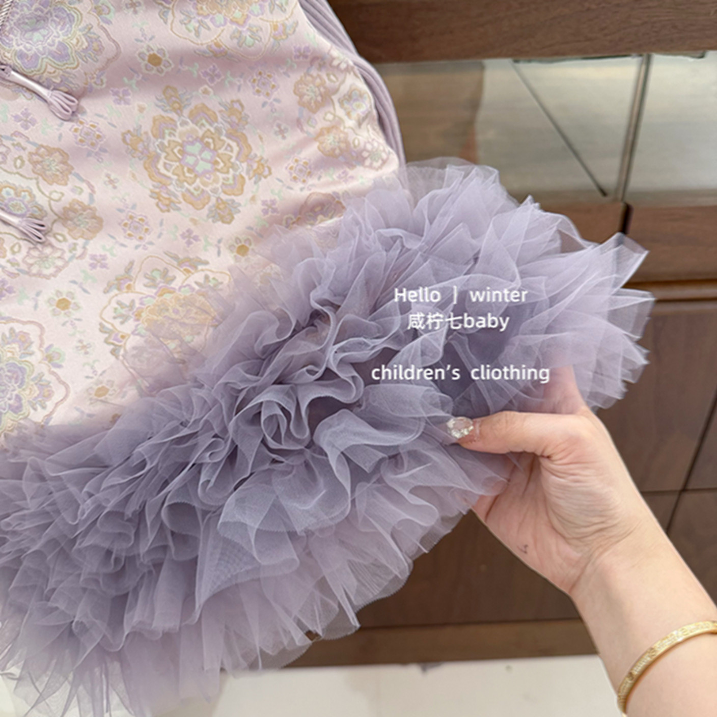 【咸柠七】紫雾棠！女童旗袍公主裙2025新款周岁礼服小童汉服裙国,淘宝优惠券,粉丝福利购,淘宝优惠卷