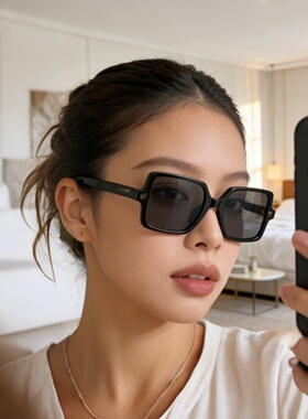 香港代女士墨镜辛芷蕾同款太阳镜方框遮阳旅游户外眼镜时尚