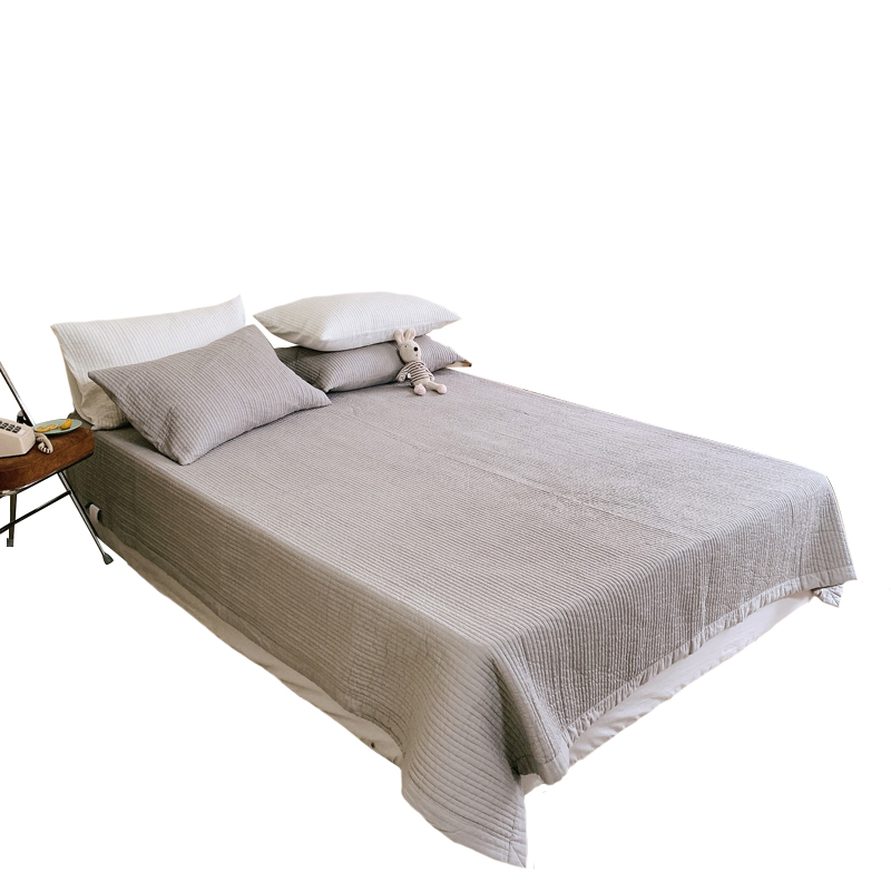 【质+】博主种草好货|ins韩国外贸水洗全棉床盖加厚绗缝纯棉床单 - 图3