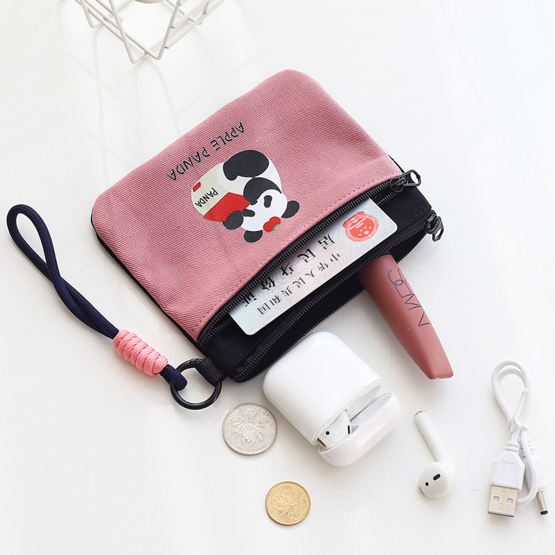 新款原创撞色拼接双层化妆包可爱大容量卡证件收纳包姨妈巾零钱包,淘宝优惠券,粉丝福利购,淘宝优惠卷