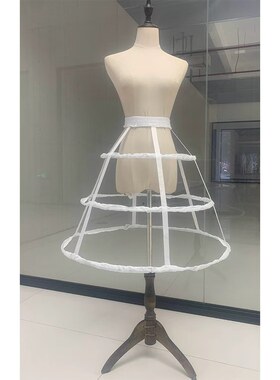 洛丽塔延长衬裙60周边话剧加长镂空内衬裙撑洛丽舞蹈服白衬裙