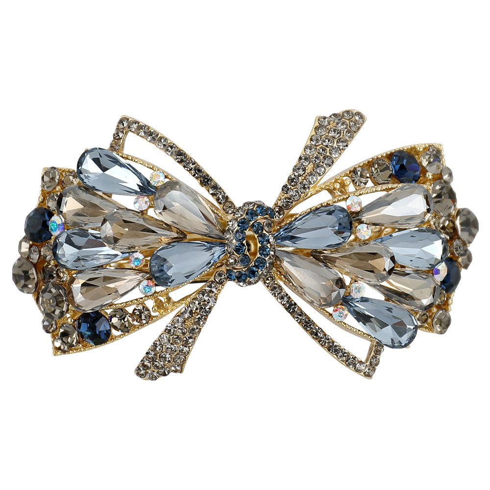 高级感水晶蝴蝶结弹簧夹女大号水钻半扎发夹后脑勺气质发卡头饰,淘宝优惠券,粉丝福利购,淘宝优惠卷