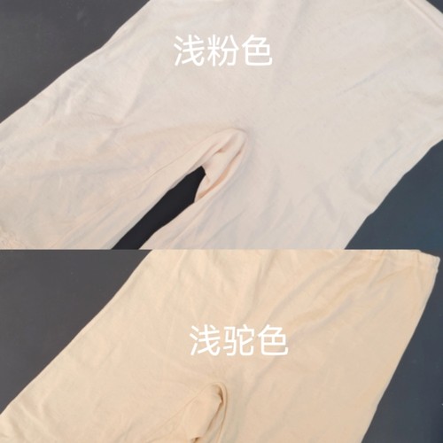 外贸日单剩余全棉女五分裤松紧腰蕾丝裤口打底家居女短裤 - 图1