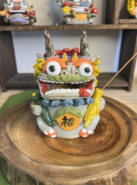 辰雪景德镇纯手工陶瓷招财龙茶宠香炉玄关茶具桌摆件倒流香开业礼