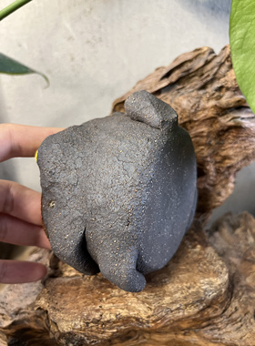辰雪匣钵土陶瓷青蛙烟灰缸景德镇创意手工手捏水洗笔筒个性摆件