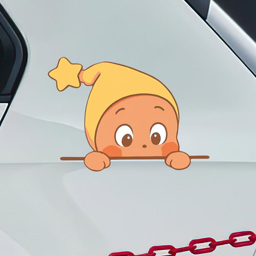 卡通TwinkleTwinkle星星人可爱玩偶贴纸创意电动车汽车贴纸车身贴 - 图1