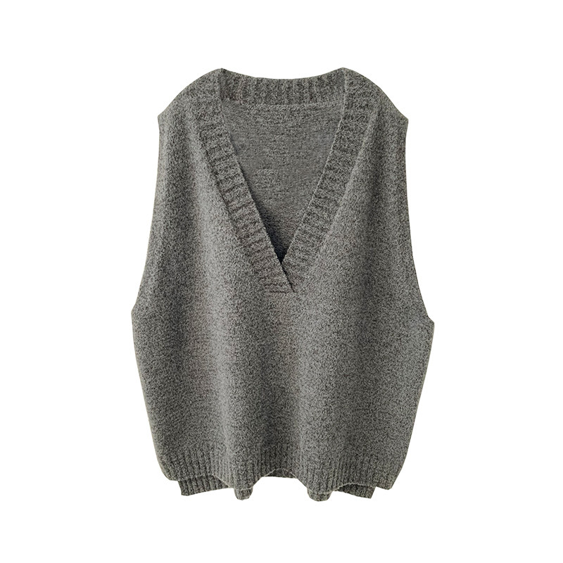 秋冬韩国潮流时尚大码宽松中长款V领羊绒马甲背心女外穿羊毛坎肩,淘宝优惠券,粉丝福利购,淘宝优惠卷