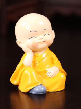 摆件博古架四不小和尚车载佛道