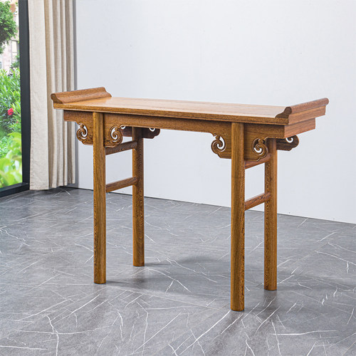 红木家具 全鸡翅木香案仿古中式中堂案几实木翘头案 玄关条案供桌 - 图3