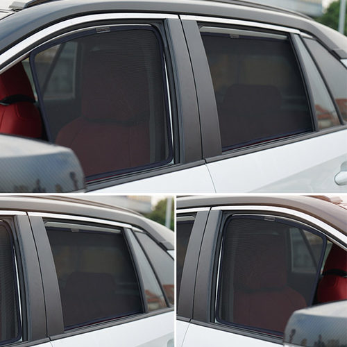 汽车遮阳帘车窗防晒隔热磁吸式车内隐私网纱前挡板侧窗帘车载车用-图0