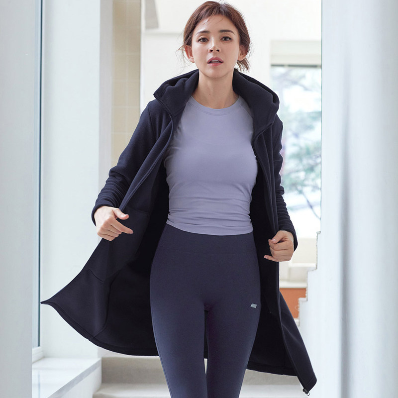 户外保暖抓绒拉链开衫卫衣连帽中长款摇粒珊瑚绒上衣瑜伽服外套女,淘宝优惠券,粉丝福利购,淘宝优惠卷