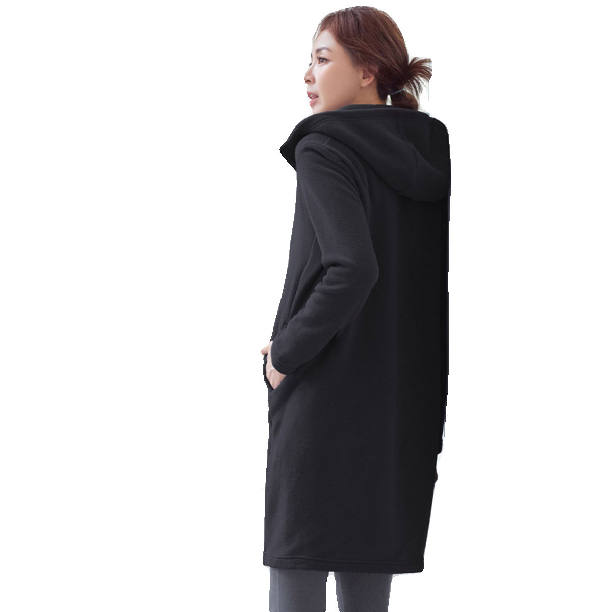 户外保暖抓绒拉链开衫卫衣连帽中长款摇粒珊瑚绒上衣瑜伽服外套女,淘宝优惠券,粉丝福利购,淘宝优惠卷