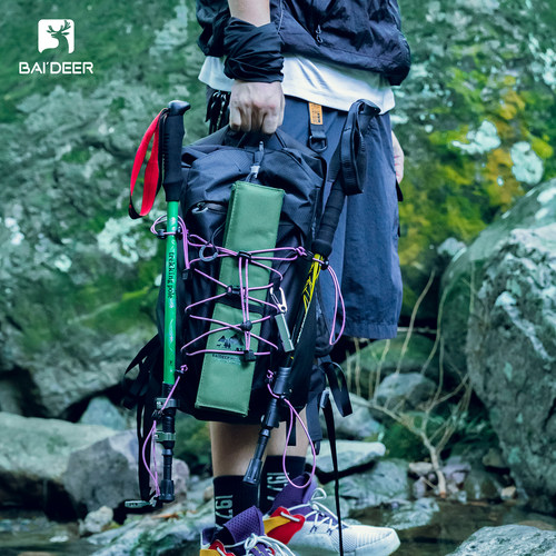 背包拓展松紧绳外挂配件户外登山包改造DIY弹力绳固定多功能挂扣 - 图1