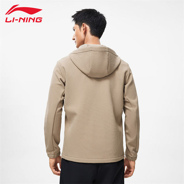 Li Ning plus velvet warm and comfortable men's soft shell sports windbreaker