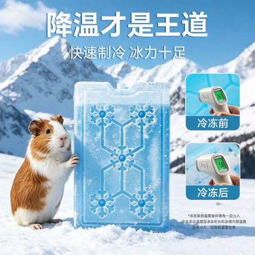 宠物降温冰晶冰板重复使用家用空调扇冰晶盒便携冷藏包冷链冷藏袋 - 图1
