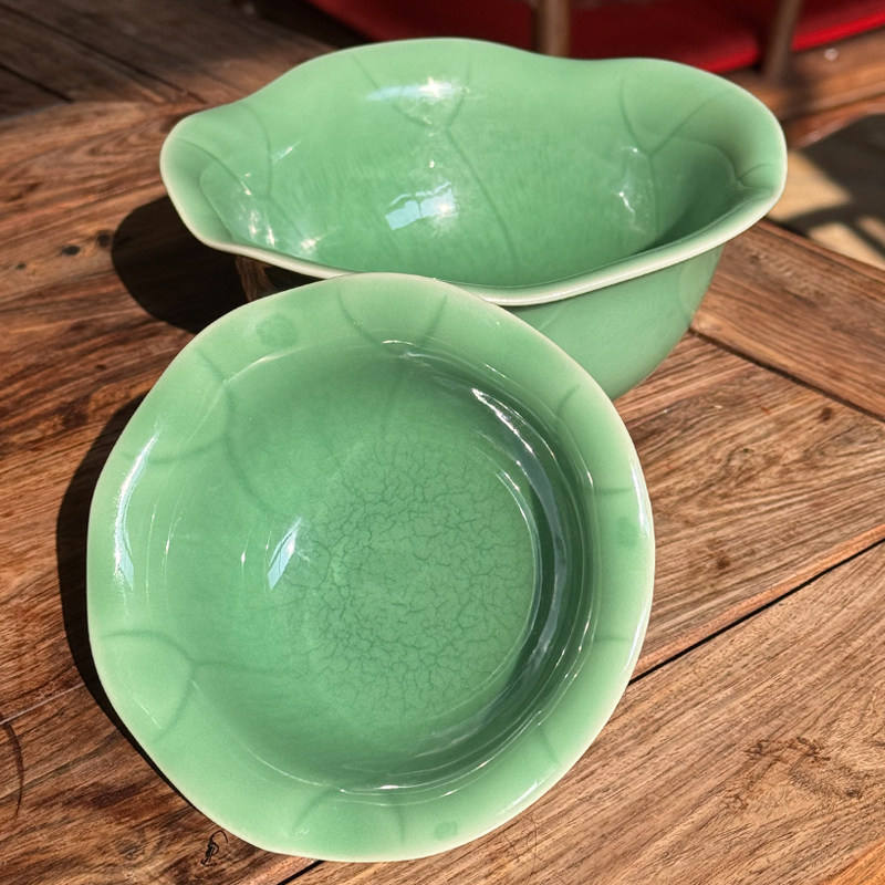 小青雅如玉系列荷叶碗米饭碗汤面碗异形小饭碗青瓷餐具,淘宝优惠券,粉丝福利购,淘宝优惠卷