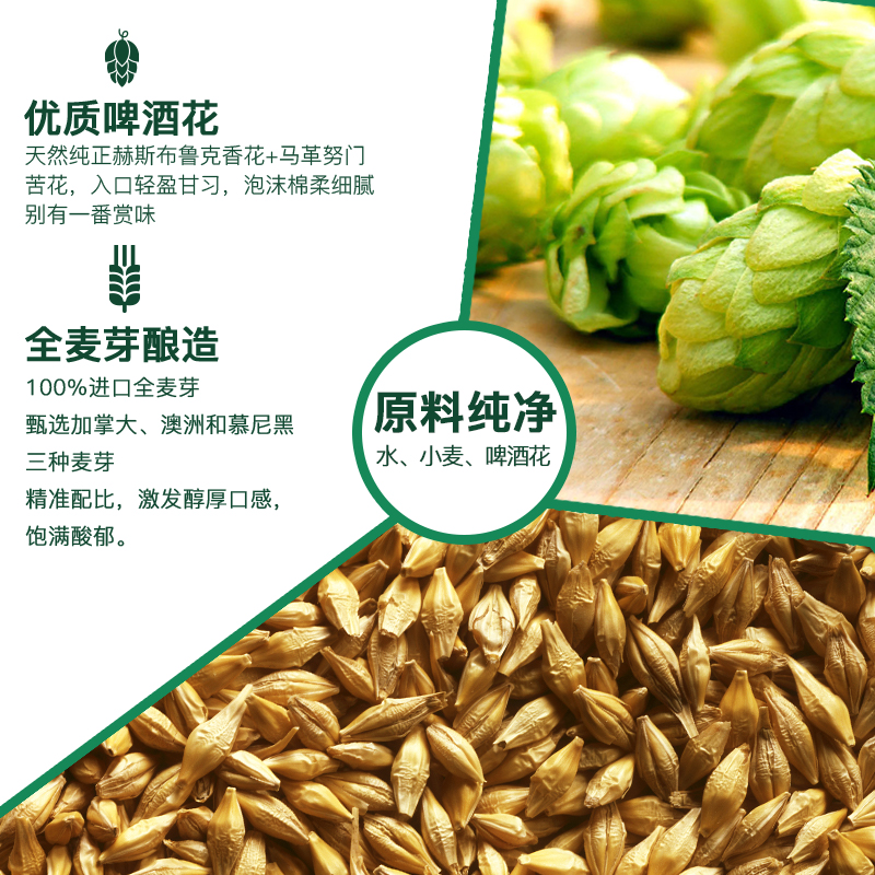 【雪花】全麦芽浓度啤酒500ml*12