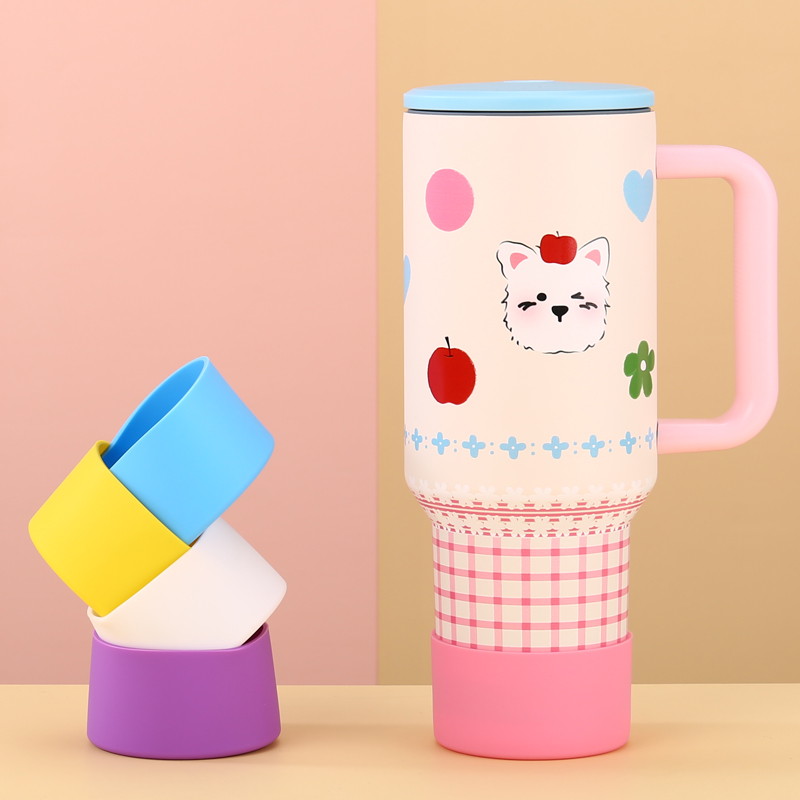 冰霸杯硅胶杯垫巨无霸通用保温杯水杯配件防滑防摔圆形杯套保护套 - 图0