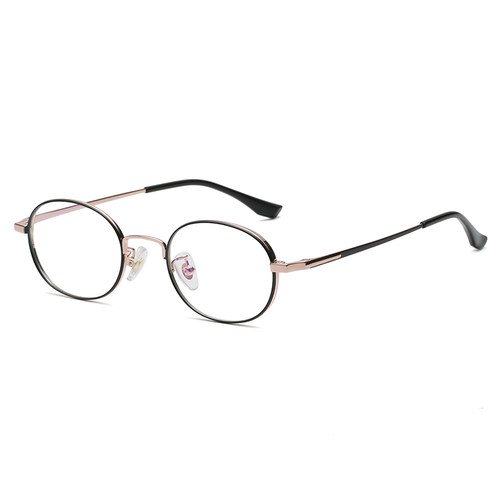 椭圆形近视眼镜小脸型可配度数男高度纯钛厚边镜架高度数眼镜框女 - 图1