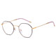 Polygonal titanium glasses frames suitable for round faces