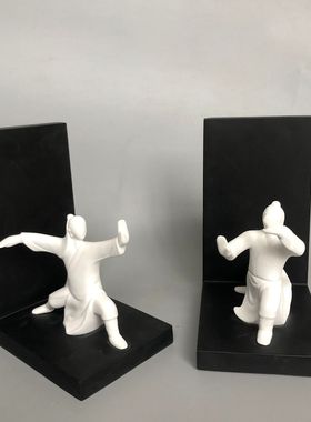 新中式书房桌面模型书靠书档书立