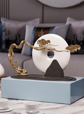 新中式平安扣玉石装饰摆饰