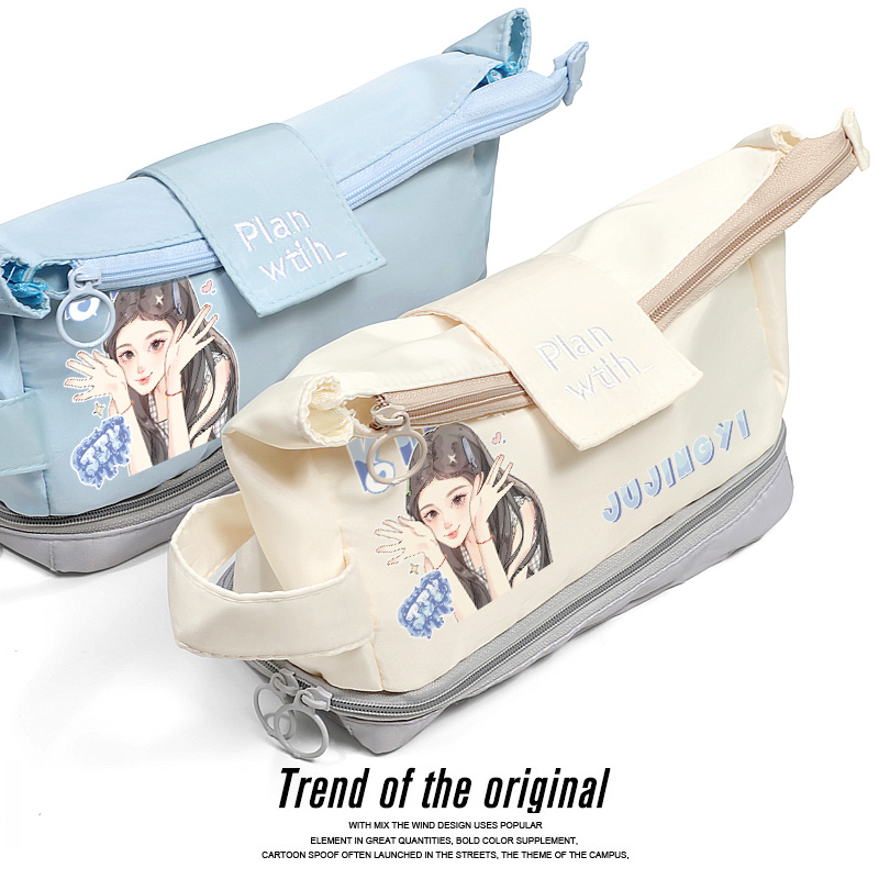 鞠婧祎周边kiku酱同人明星粉丝应援生日礼物学生笔袋文具袋 SNH48 - 图0