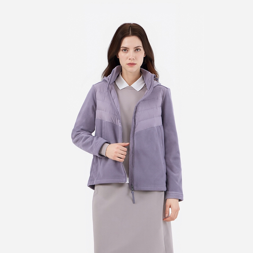 AIGLE艾高女士外套全拉链抓绒衣GORE-TEX防风透汽户外保暖上衣 - 图2