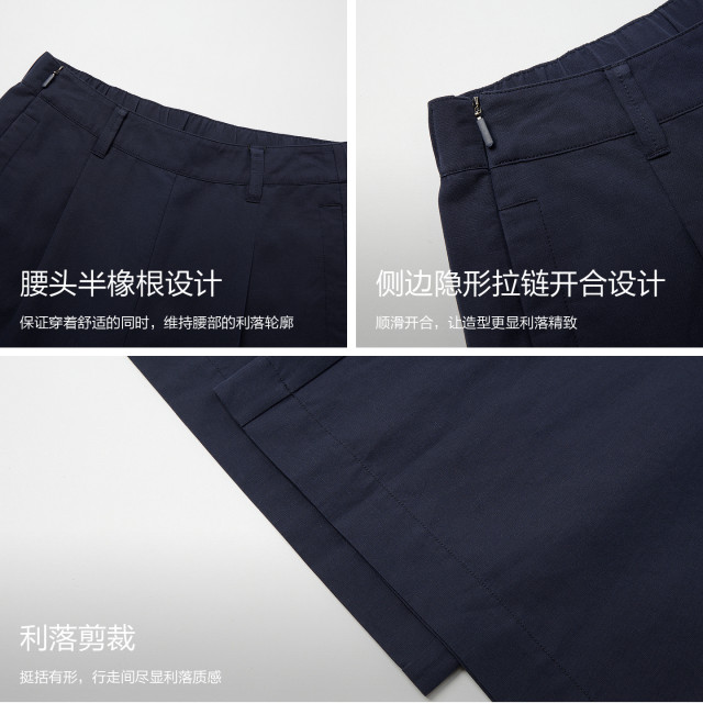 Aigao ແມ່ຍິງ Cropped Pants ຂາກວ້າງ Pants ເຢັນ Pants