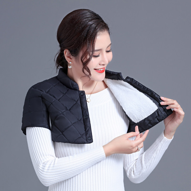 妈妈羽绒护肩中老年女装保暖护马夹 新以利法中老年女装