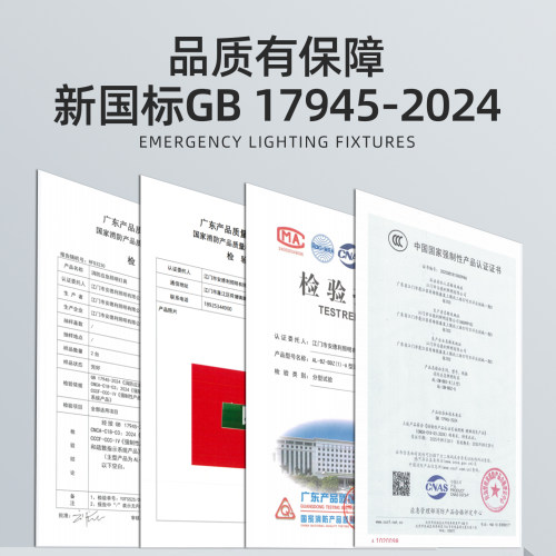 温特孚新国标安全出口指示牌消防应急灯紧急通道疏散标志灯双面 - 图0