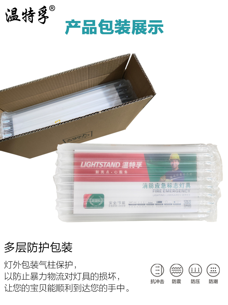 温特孚新国标安全出口指示牌led消防应急灯紧急通道疏散标志灯 - 图3