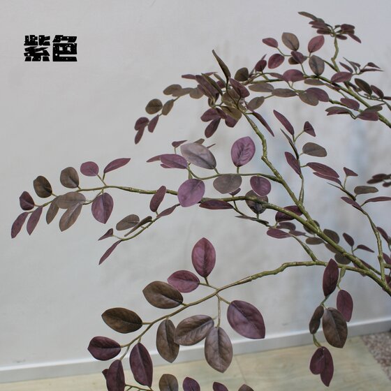High-end simulated green plants, red wood bonsai, plant landscape ornaments under the stairs, villa shop window landscaping decoration