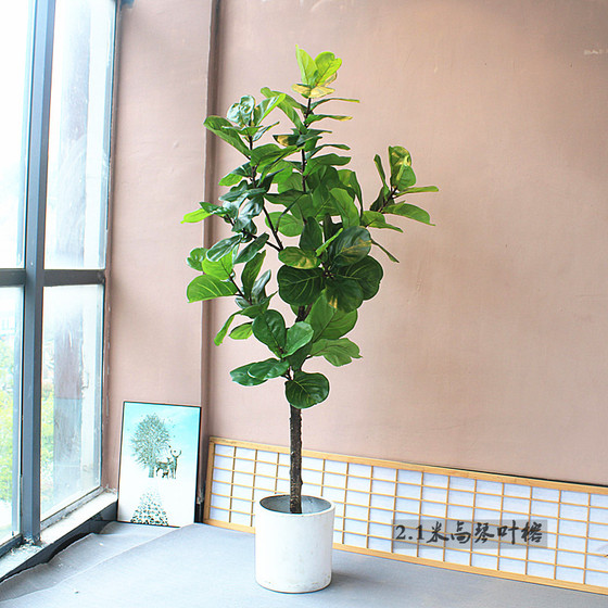 High-end Nordic style floor-standing floral tea room simulation plants