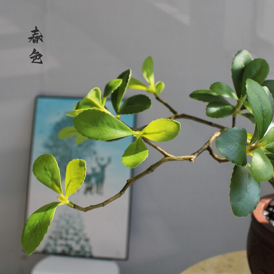 High-end simulated green plant teahouse Zen Chinese style ornaments