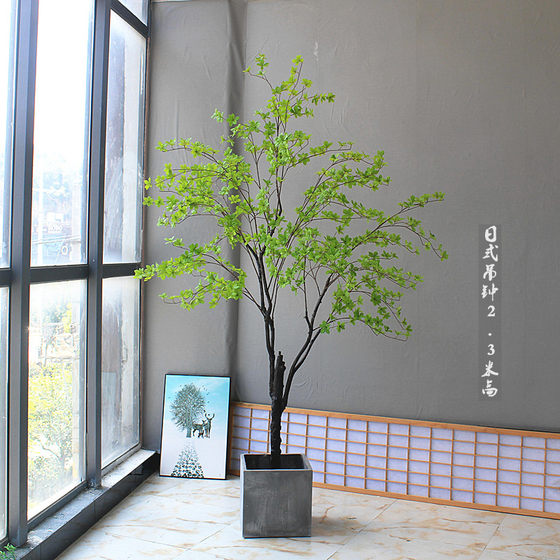 Japanese hanging bell tree, horse drunken wood, floor-standing simulated plant