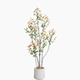 Simulated plant red leaves large high-end light luxury living room