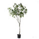 Simulated green plant Mazui wood hanging clock floor decorative tree