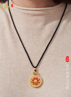 西施雨沙金黄铜女毛衣链项链礼物