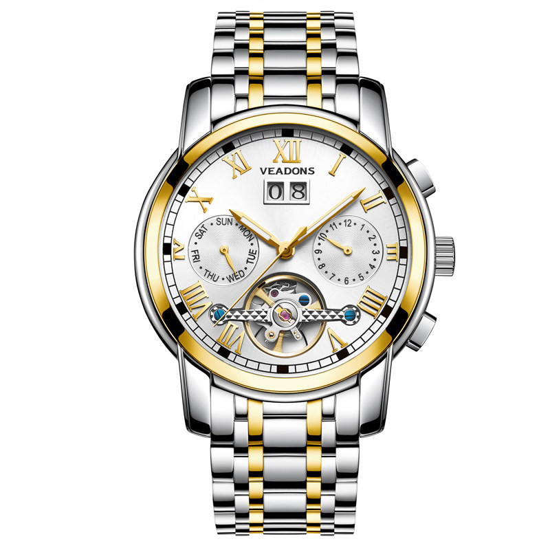 威顿正品男士全自动多功能机械表 威顿手表国产腕表