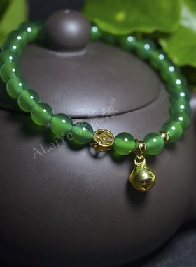 绿色玛瑙玉髓女生闺蜜水晶