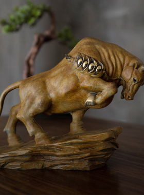 铜牛摆件拓荒牛华尔街旺市牛家居客厅办公室桌面装饰乔迁新居礼物